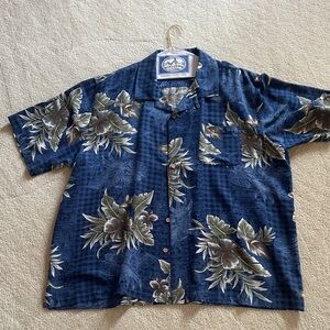 Tropical Blue Men's Casual Shirt